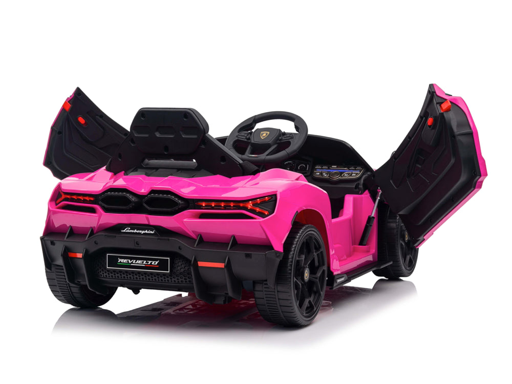 Lamborghini Revuelto 12V kinderauto – luxe elektrische sportwagen met LED-verlichting, EVA-banden & muziekmodule | Kiddoplay