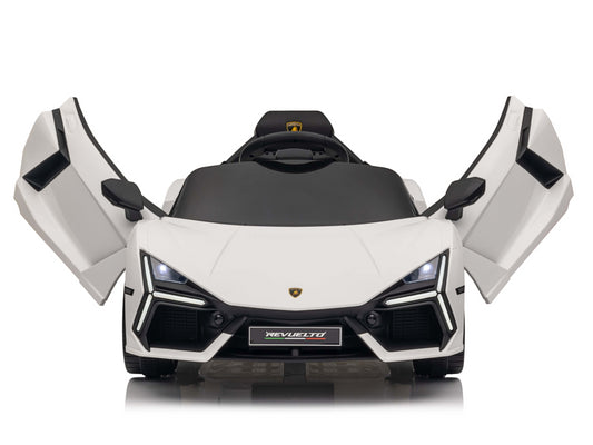 Lamborghini Revuelto 12V kinderauto – luxe elektrische sportwagen met rubberen banden, LED-verlichting & afstandsbediening | Kiddoplay