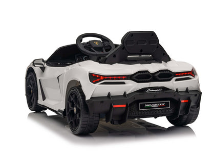 Lamborghini Revuelto 12V kinderauto – luxe elektrische sportwagen met rubberen banden, LED-verlichting & afstandsbediening | Kiddoplay