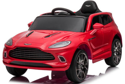 Aston Martin 12V kinderauto (rood) – elektrische kinderauto met rubberen banden, kunstleder zitje & afstandsbediening | Kiddoplay