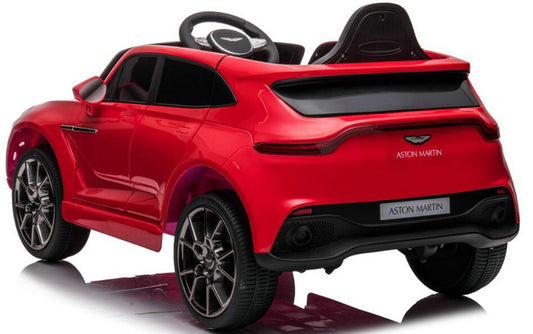 Aston Martin 12V kinderauto (rood) – elektrische kinderauto met rubberen banden, kunstleder zitje & afstandsbediening | Kiddoplay