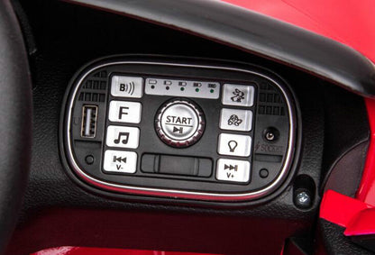 Aston Martin 12V kinderauto (rood) – elektrische kinderauto met rubberen banden, kunstleder zitje & afstandsbediening | Kiddoplay