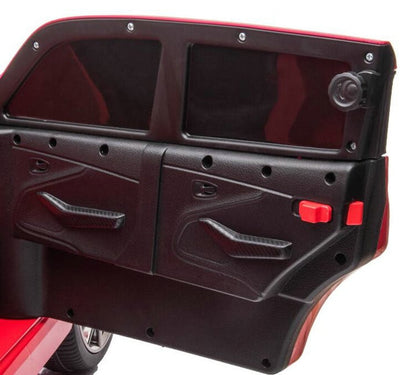 Aston Martin 12V kinderauto (rood) – elektrische kinderauto met rubberen banden, kunstleder zitje & afstandsbediening | Kiddoplay