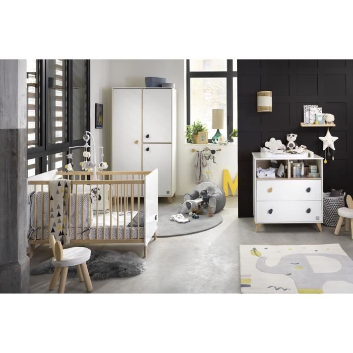 Sauthon OSLO babykamer – bed, commode en kledingkast in Scandinavisch design