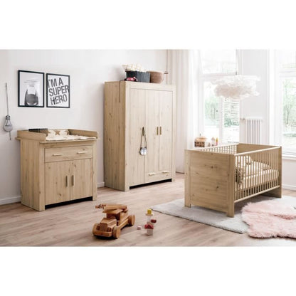 Trendteam AHOI baby­kamer – bed, commode en kast in eikenlook