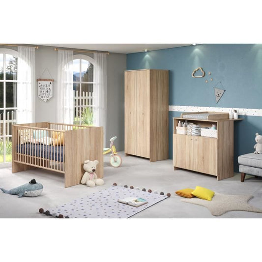 “Trendteam BABY TRIO babykamer – compleet 3-delig eikendecor”