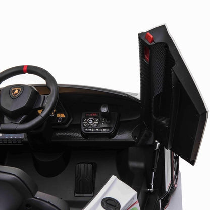 Lamborghini Veneno 2-persoons elektrische kinderauto (wit) – 4x 45W motoren, 12V 10Ah accu, rubberen banden & afstandsbediening | Kiddoplay