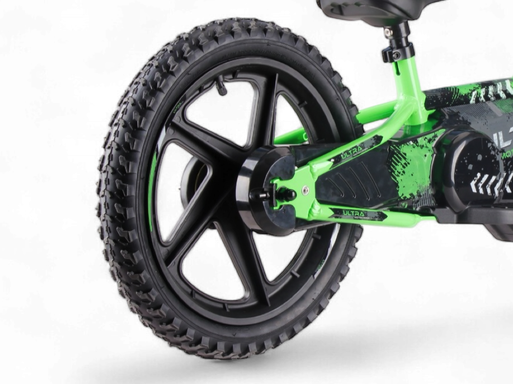 24 Volt Elektrische Balance Bike Met 16 Inch Wielen, Elektrische Motor - Groen