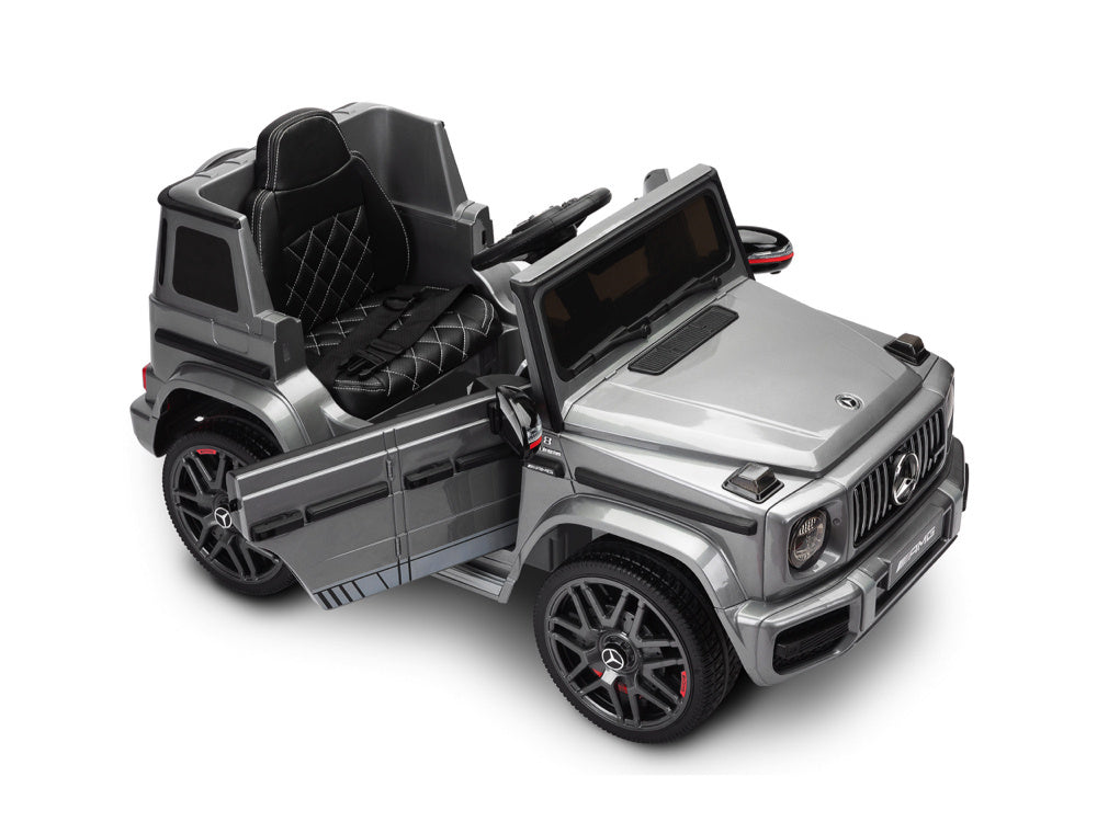 Mercedes G63 Amg, 12 Volt Kinderauto Met Lithium Accu, Rubberen Banden, Leder Zitting En Meer