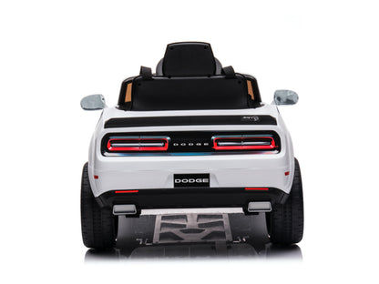 Dodge Challenger Srt, 12 Volt Elektrische Kinderauto, Leder Zitje, Rubberen Banden, Kinder Accu Auto!