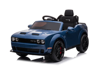 Dodge Challenger Srt, 12 Volt Elektrische Kinderauto, Leder Zitje, Rubberen Banden, Kinder Accu Auto!