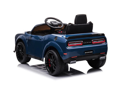 Dodge Challenger Srt, 12 Volt Elektrische Kinderauto, Leder Zitje, Rubberen Banden, Kinder Accu Auto!