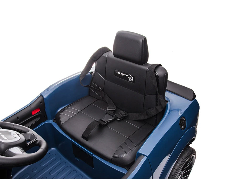 Dodge Challenger Srt, 12 Volt Elektrische Kinderauto, Leder Zitje, Rubberen Banden, Kinder Accu Auto!