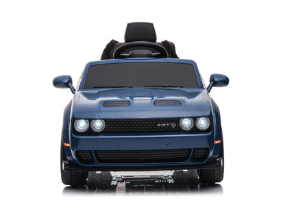 Dodge Challenger Srt, 12 Volt Elektrische Kinderauto, Leder Zitje, Rubberen Banden, Kinder Accu Auto!