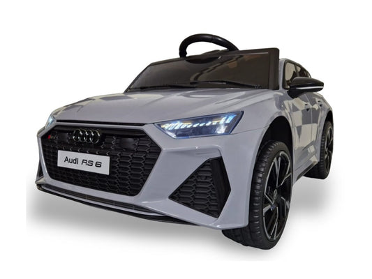 Audi Rs6,12 Volt Elektrische Kinderauto Met Rubberen Banden, Leder Zitje En Meer!