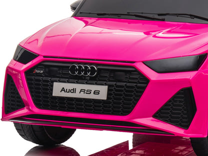 Audi Rs6,12 Volt Elektrische Kinderauto Met Rubberen Banden, Leder Zitje En Meer!