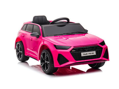 Audi Rs6,12 Volt Elektrische Kinderauto Met Rubberen Banden, Leder Zitje En Meer!