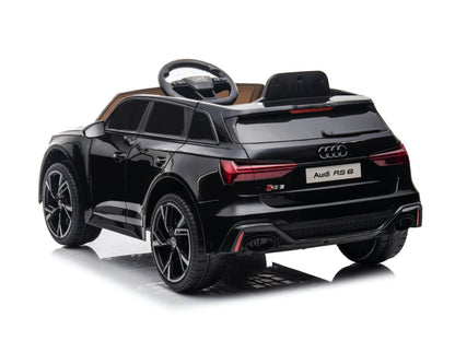 Audi Rs6,12 Volt Elektrische Kinderauto Met Rubberen Banden, Leder Zitje En Meer!