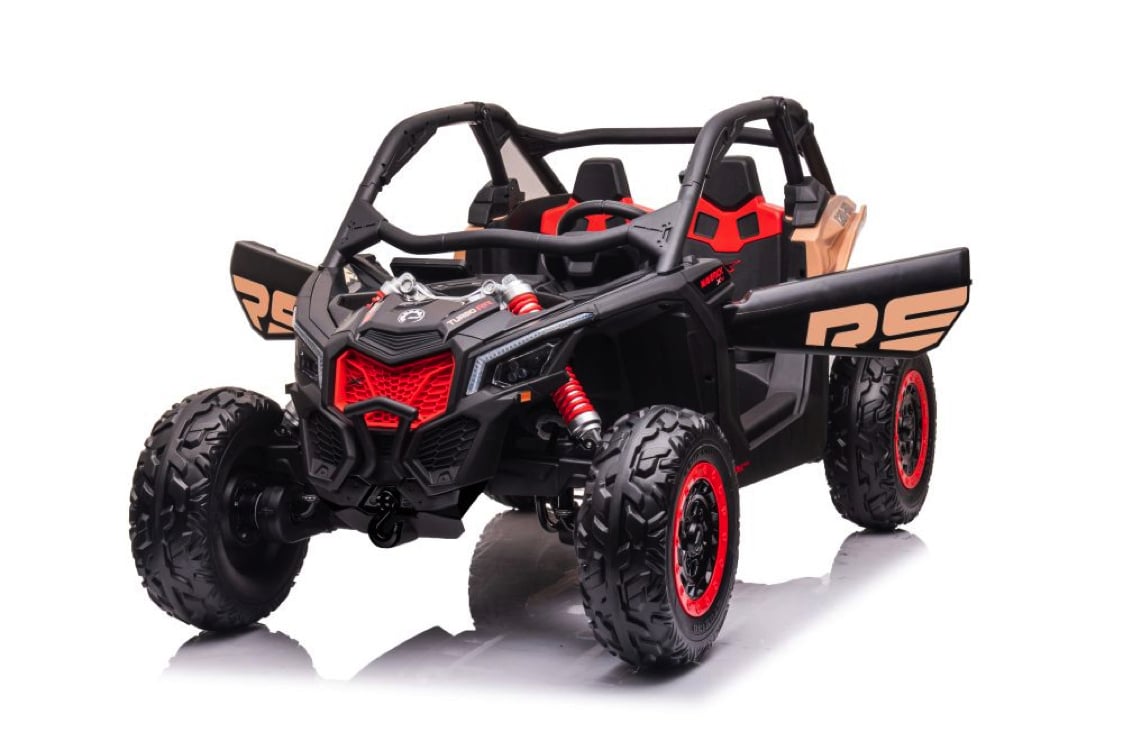 Can-Am Maverick 2-Persoons Buggy, 24V 14Ah, Leder Zitje, Rubberen Banden