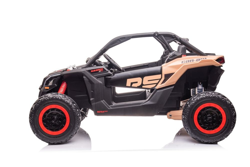 Can-Am Maverick 2-Persoons Buggy, 24V 14Ah, Leder Zitje, Rubberen Banden