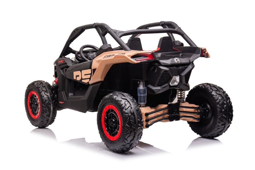 Can-Am Maverick 2-Persoons Buggy, 24V 14Ah, Leder Zitje, Rubberen Banden