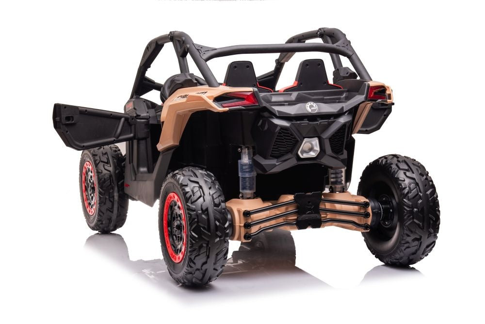 Can-Am Maverick 2-Persoons Buggy, 24V 14Ah, Leder Zitje, Rubberen Banden