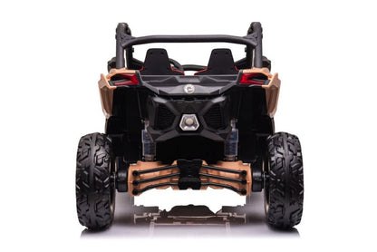 Can-Am Maverick 2-Persoons Buggy, 24V 14Ah, Leder Zitje, Rubberen Banden