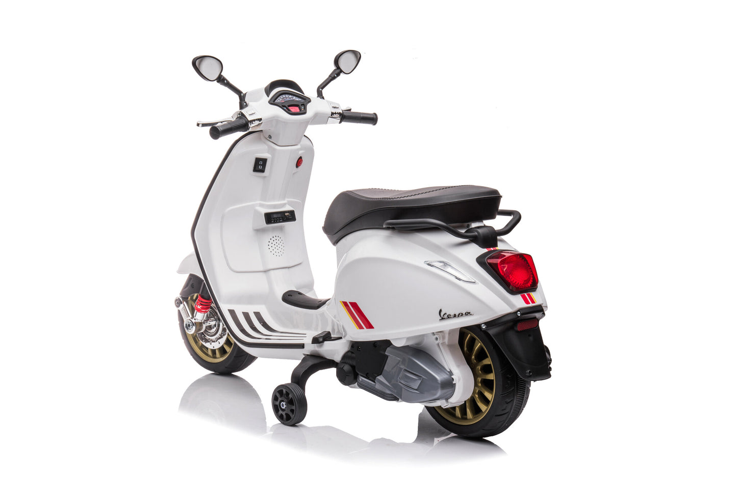 Vespa Sprint, 12 Volt Elektrische Scooter Met Muziek En Meer!