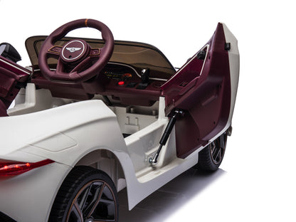 Bentley Bacalar, 12 Volt Elektrische Kinderauto, Leder Zitje, Rubberen Banden En Meer.