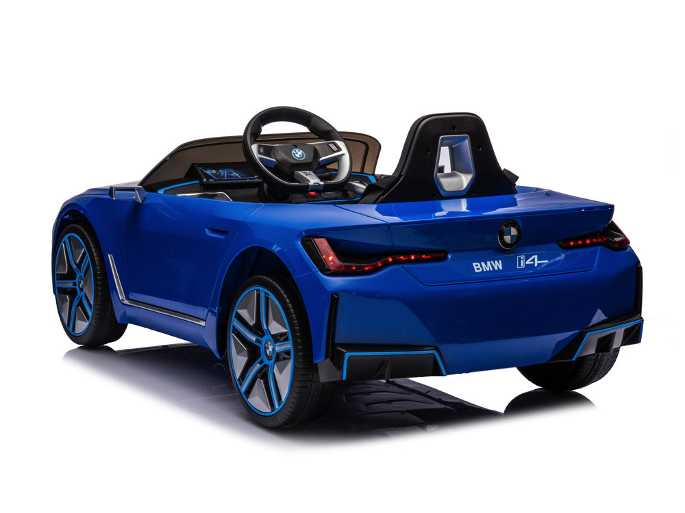 Bmw I4, Elektrische Kinderauto, 12V, Leren Zitje, Muziekmodule En Meer!