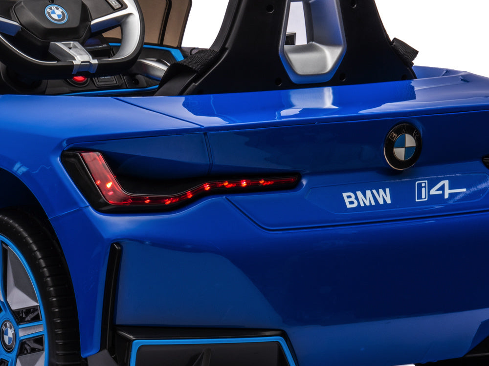 Bmw I4, Elektrische Kinderauto, 12V, Leren Zitje, Muziekmodule En Meer!