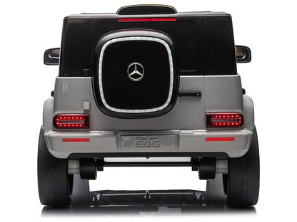 Mercedes Benz Eqg, 12 Volt Elektrische Kinderauto Met Rubberen Banden, Leder Zitje En Meer!