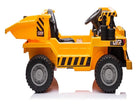 Werkvoertuig Met Bak, 12 Volt Elektrische Kinderauto, 4 Motoren, Rubberen Banden En Kunstleder Zitje!