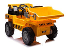 Werkvoertuig Met Bak, 12 Volt Elektrische Kinderauto, 4 Motoren, Rubberen Banden En Kunstleder Zitje!