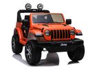 Jeep Wrangler Rubicon, 12V Kinderauto Met Lithium Accu, Rubberen Banden, Leder Zitje