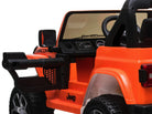 Jeep Wrangler Rubicon, 12V Kinderauto Met Lithium Accu, Rubberen Banden, Leder Zitje