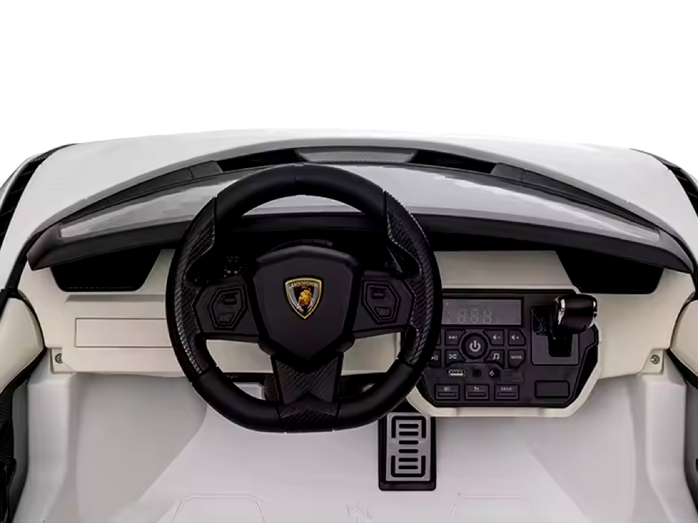Lamborghini Sian, 2-Persoons 24 Volt Elektrische Kinderauto Met Rubberen Banden, Leder Zitje En Meer