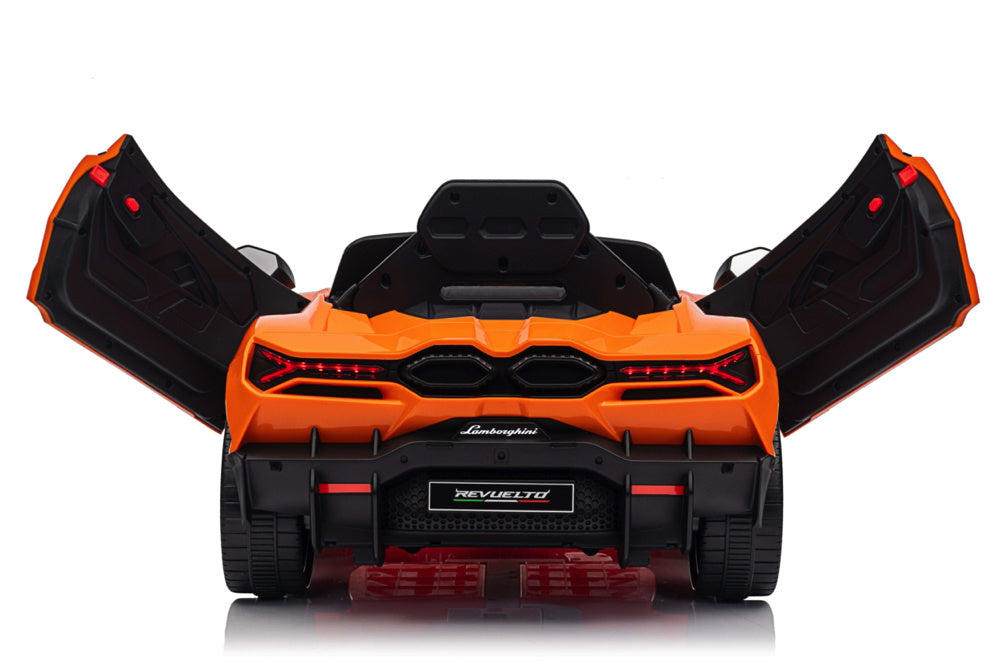 Lamborghini Revuelto, 12 Volt Elektrische Kinderauto Met Eva Banden En Kunstleder Zitje!