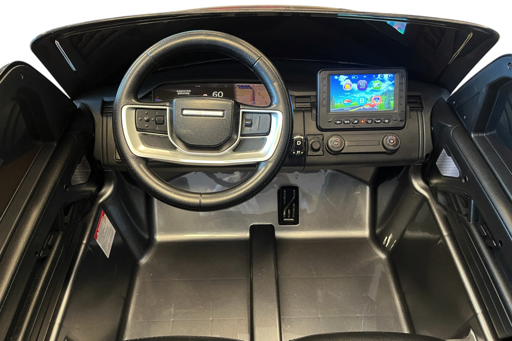 2-Persoons Range Rover, 24 Volt Elektrische Kinderauto, Mp4-Scherm, Rubberen Banden, Leder Zitting