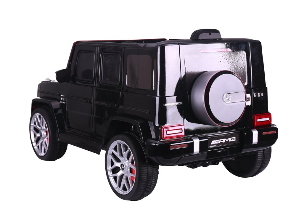 Mercedes G63, 12 Volt Kinder Accu Auto, Rubberen Banden, Leder Zitje En Meer!