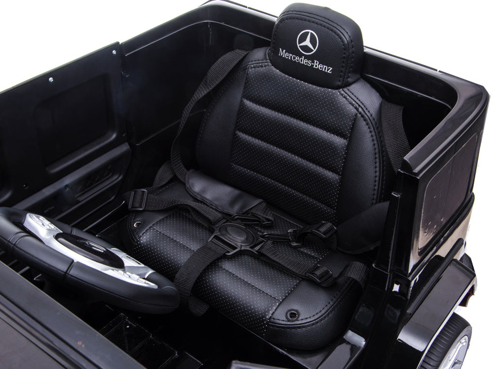 Mercedes G63, 12 Volt Kinder Accu Auto, Rubberen Banden, Leder Zitje En Meer!
