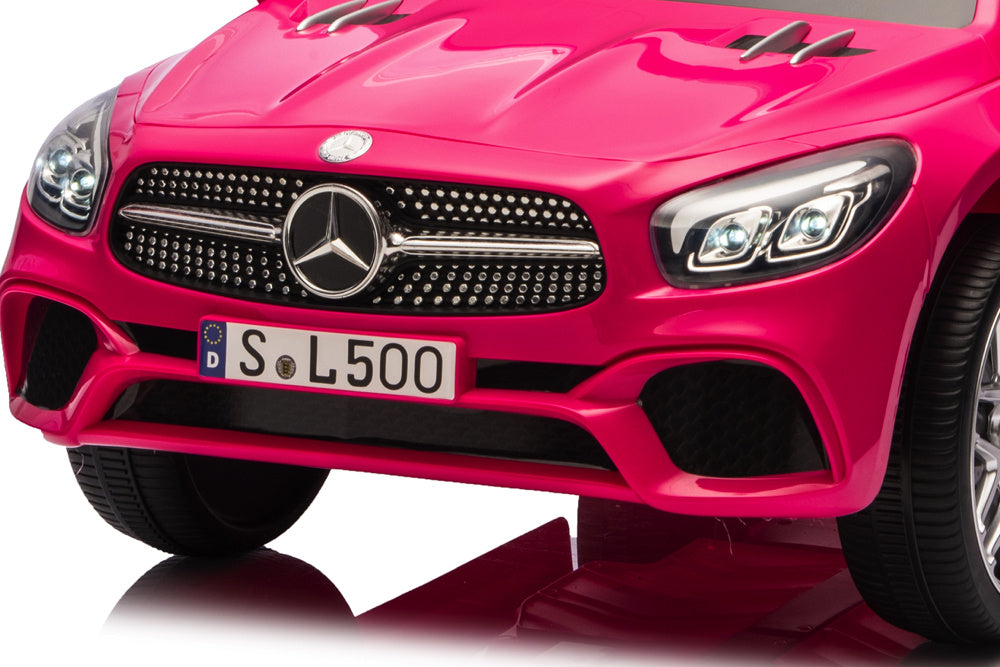 Mercedes Sl500, 12 Volt Elektrische Kinderauto Met Een Lithium Accu, Rubberen Banden, Leder Zitje En Meer!