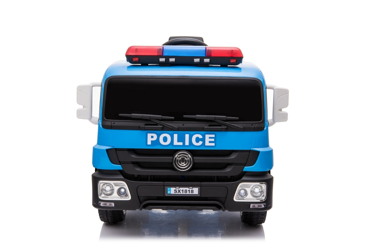 Politietruck 12V Elektrische Rit Op Vrachtwagen Blauw