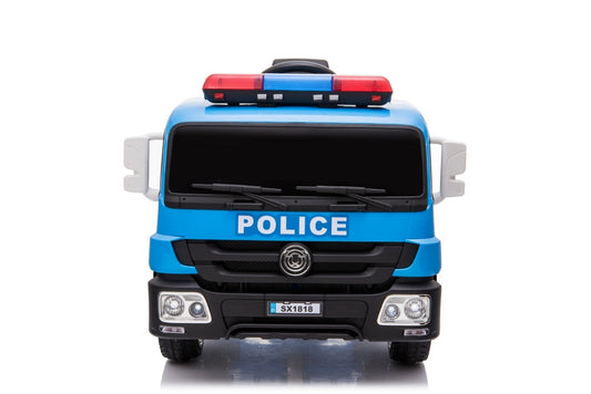 Politietruck 12V Elektrische Rit Op Vrachtwagen Blauw
