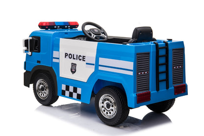 Politietruck 12V Elektrische Rit Op Vrachtwagen Blauw