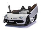 Lamborghini Aventador, 2-Persoons 24 Volt Elektrische Kinderauto Met Rubberen Banden, Leder Zitje!