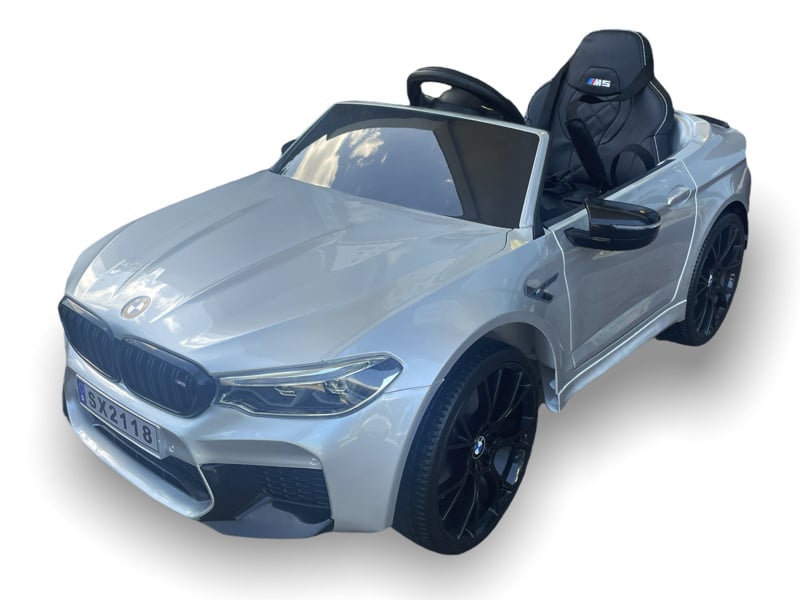 Bmw M5, Leder Zitje, Rubberen Banden, Kinder Accu Auto!