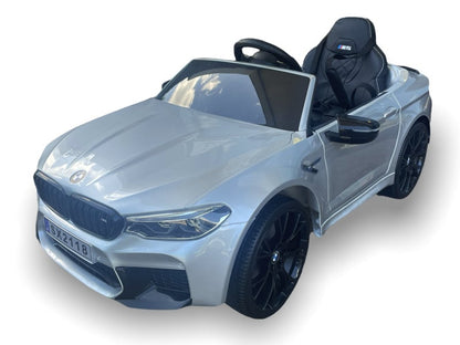 Bmw M5, Leder Zitje, Rubberen Banden, Kinder Accu Auto!