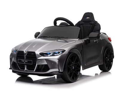 Bmw M4, 12 Volt Elektrische Kinderauto, Leder Zitje, Rubberen Banden, Kinder Accu Auto!