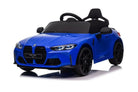 Bmw M4, 12 Volt Elektrische Kinderauto, Leder Zitje, Rubberen Banden, Kinder Accu Auto!